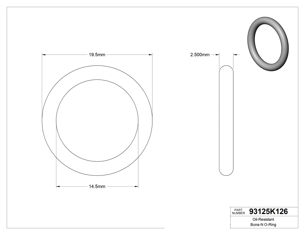 Technical drawing - 93125K126